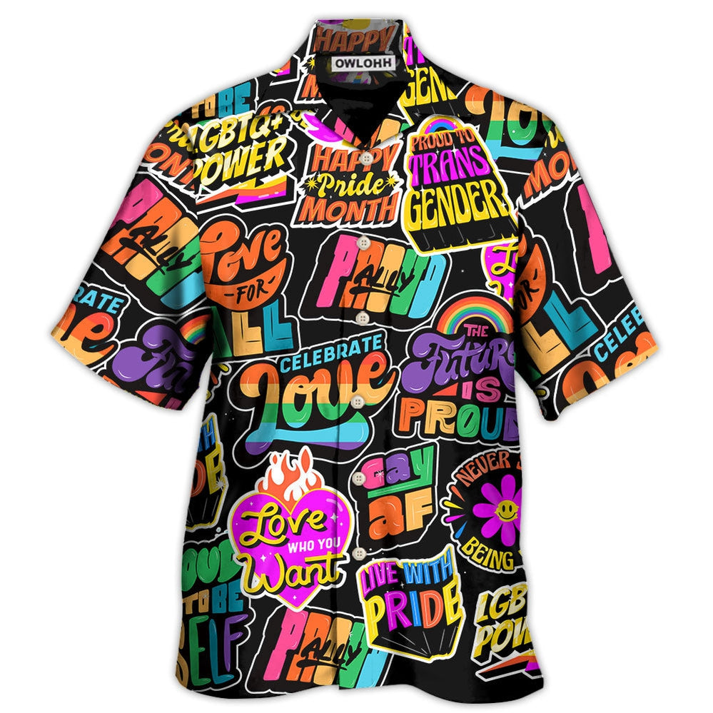 Hawaiian Shirt / Adults / S LGBT Love Is Love Pride Month - Hawaiian Shirt - Owls Matrix LTD