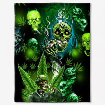 50" x 60" Skull So High Amazing Style - Flannel Blanket - Owls Matrix LTD