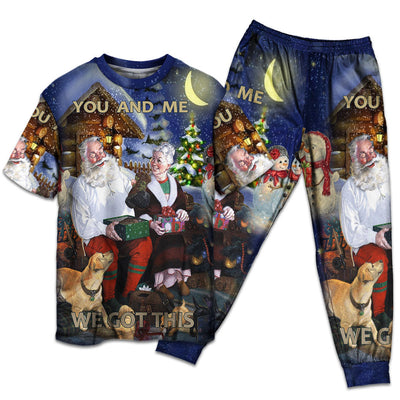 T-shirt + Pants / S Christmas You And Me We Got This - Pajamas Short Sleeve - Owls Matrix LTD