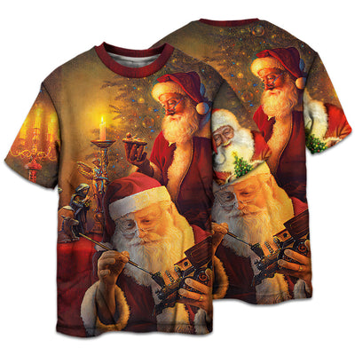 T-shirt / S Christmas Santa Claus The Spirit of Christmas Art Style - Pajamas Short Sleeve - Owls Matrix LTD