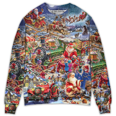 Sweater / S Christmas Joy Love Peace Family Laughter - Sweater - Ugly Christmas Sweaters - Owls Matrix LTD