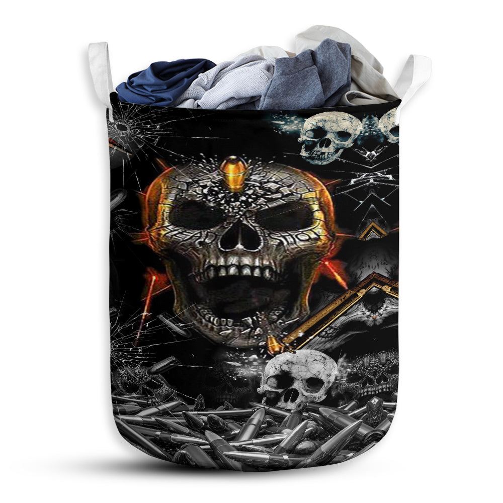 S: 17.72”x13.78” (45x35 cm) Skull Oh My Skull Cool - Laundry Basket - Owls Matrix LTD