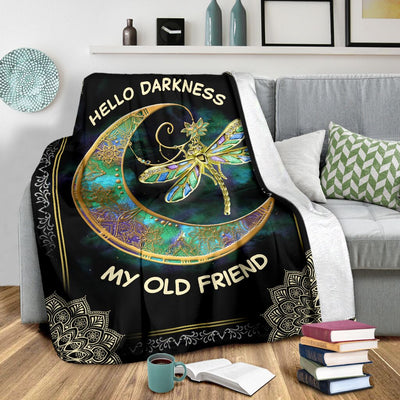 Hippie Hello Darkness My Old Friend - Flannel Blanket - Owls Matrix LTD