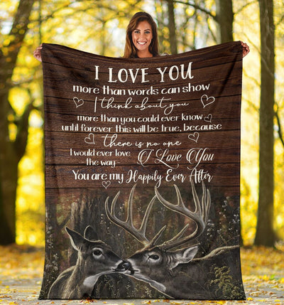 Hunting Love I Love You - Flannel Blanket - Owls Matrix LTD