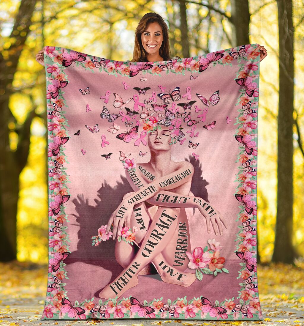 Breast Cancer Survivor Breast Cancer Awareness - Flannel Blanket - Owls Matrix LTD