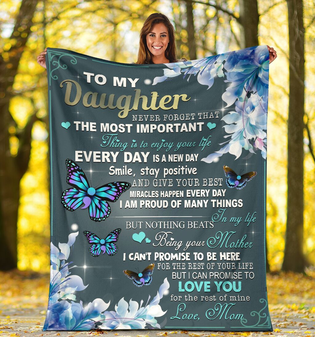 Suicide To My Daughter Suicide Prevention Style - Flannel Blanket - Owls Matrix LTD