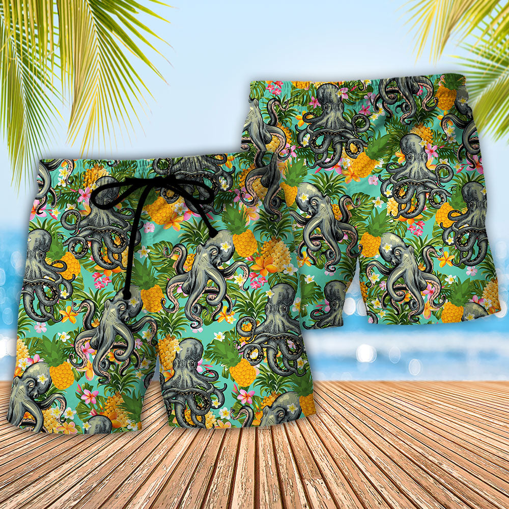 Octopus Tropical Peace Life Style - Beach Short - Owls Matrix LTD