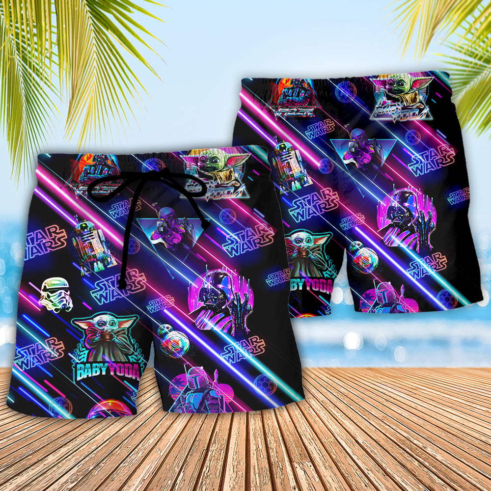 Star Wars Neon All Star Style - Beach Short