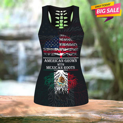 America Grown With Mexican Roots - Tank Top Hollow - Owls Matrix LTD