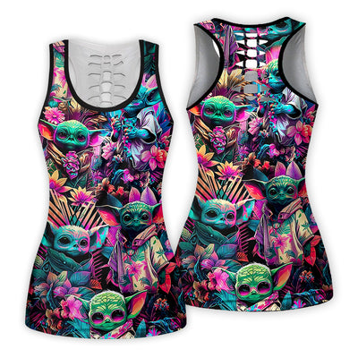 Star Wars Baby Yoda Synthwave Cool - Tank Top Hollow