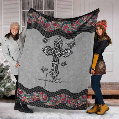 Jesus Faith In Your Life - Flannel Blanket - Owls Matrix LTD