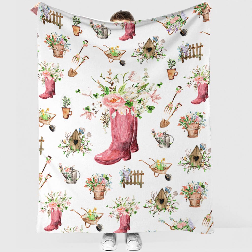 Garden Love Gardening In life - Flannel Blanket - Owls Matrix LTD