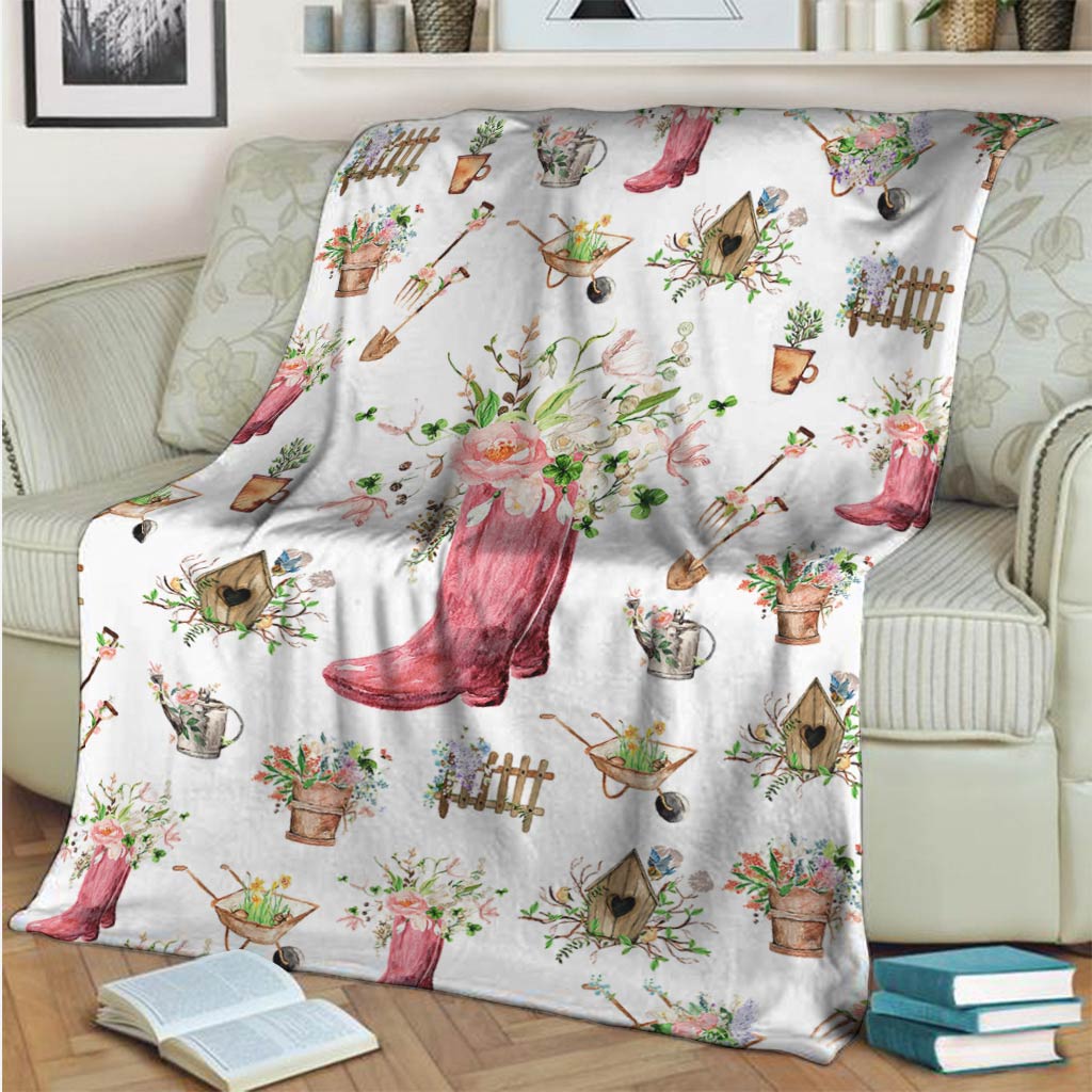 Garden Love Gardening In life - Flannel Blanket - Owls Matrix LTD