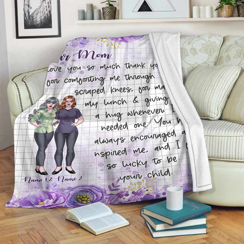 Family Love Dear Mom I Love You So Much Mother's Day Personalized - Flannel Blanket - Owls Matrix LTD