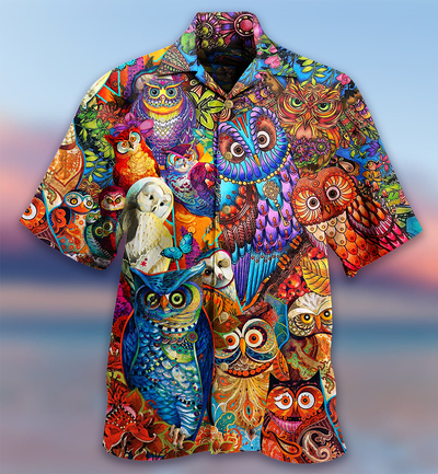 Owl Love Red Style - Hawaiian Shirt - Owls Matrix LTD