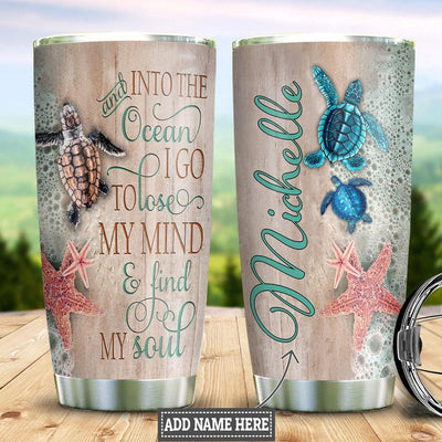 Turtle Love Ocean Special With Sand Personalized - Tumbler - Owls Matrix LTD