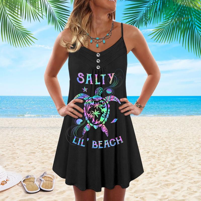 Turtle Is Beach Soul Saly LiL' Beach - Summer Dress - Owls Matrix LTD