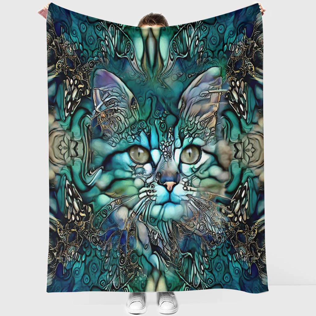 Cat Awesome Style - Flannel Blanket - Owls Matrix LTD