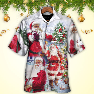 Christmas Santa Claus Is Coming To Town - Hawaiian Shirt - Owls Matrix LTD
