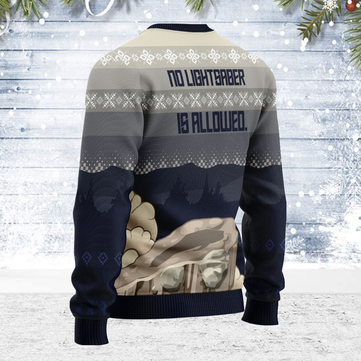 Star Trek No Lightsaber Allowed Christmas - Sweater - Ugly Christmas Sweater