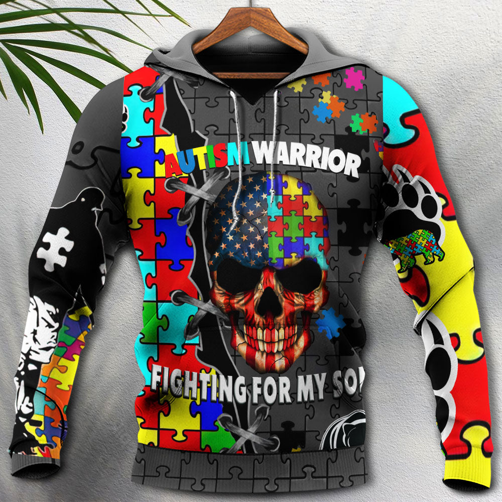 Autism Warrior Fighting For My Son - Hoodie