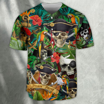 Pirate Skull Pirates Make Legends - Baseball Jersey - Owls Matrix LTD