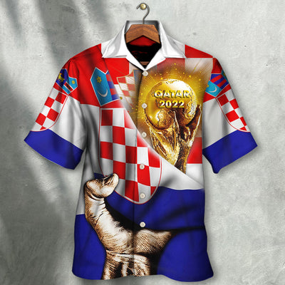 World Cup Qatar 2022 Croatia Will Be The Champion Flag Vintage - Hawaiian Shirt - Owls Matrix LTD