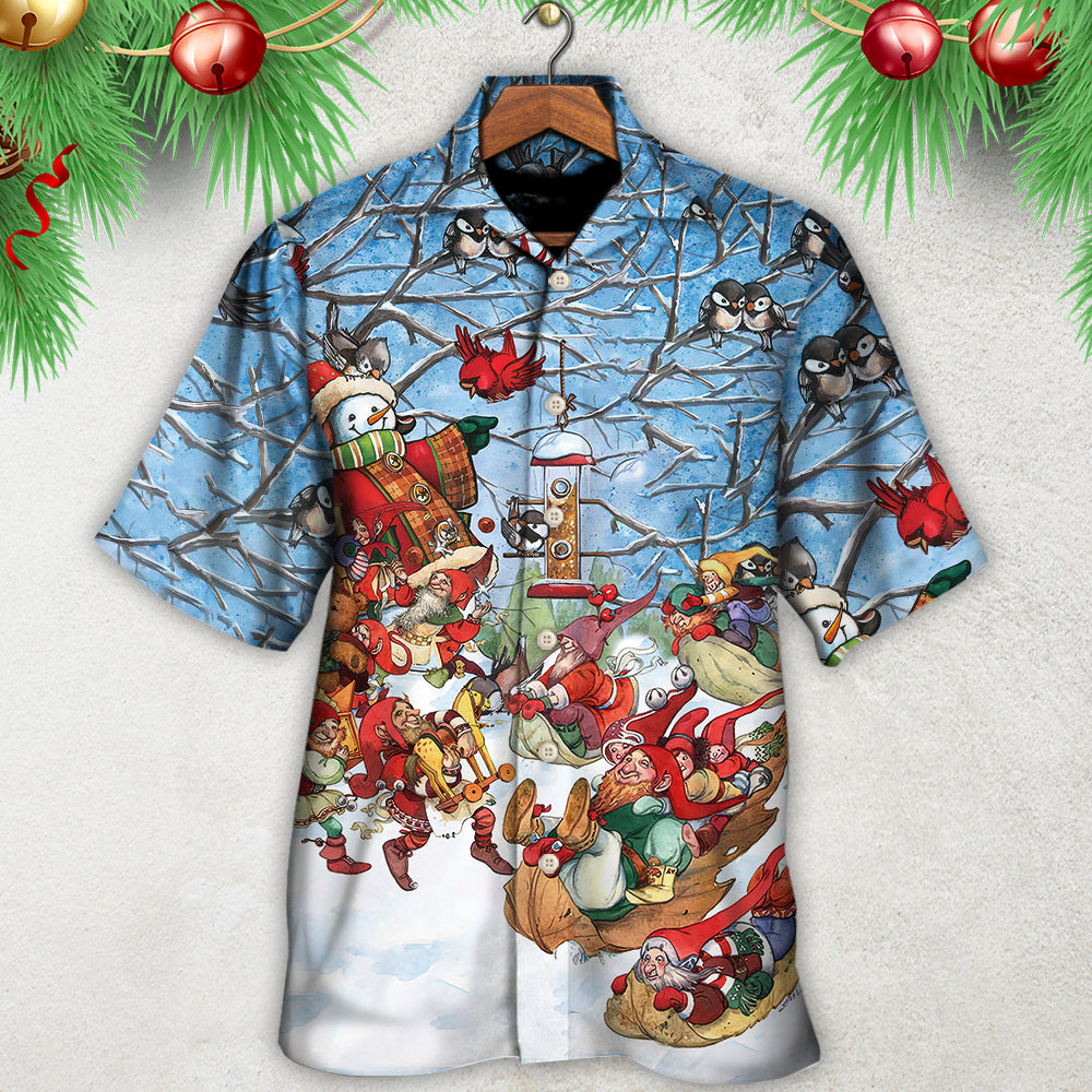 Christmas Gnome Play Winter Christmas - Hawaiian Shirt - Owls Matrix LTD