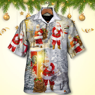 Christmas Santa Claus Lover Animal Light Story Art Style - Hawaiian Shirt - Owls Matrix LTD