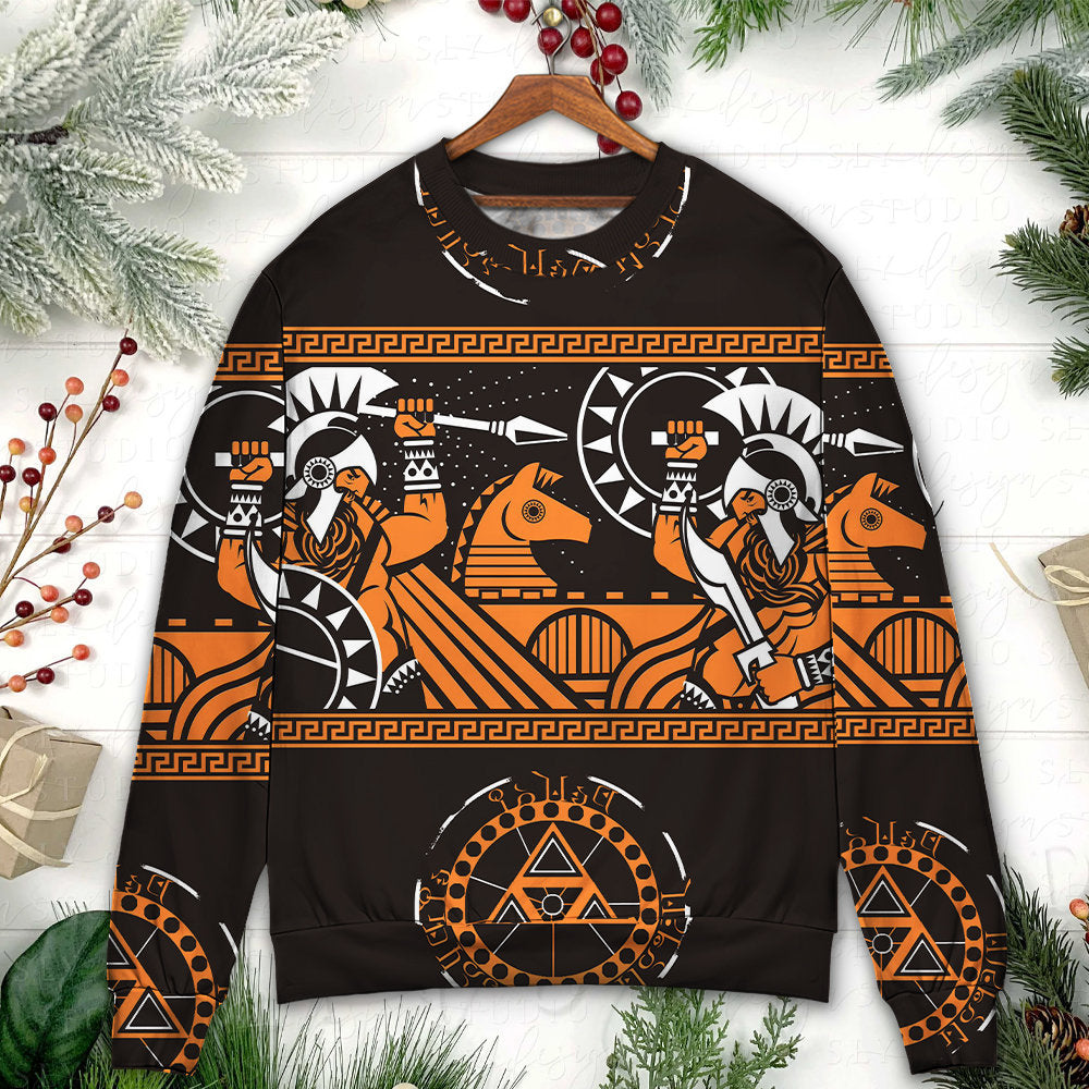 Warrior Spartan Warriors So Nice - Sweater - Ugly Christmas Sweaters - Owls Matrix LTD