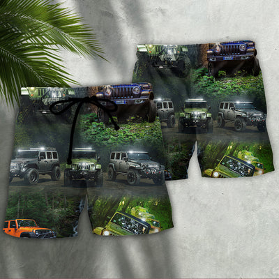 Jeep Dark Jungle Jeep - Beach Short - Owls Matrix LTD