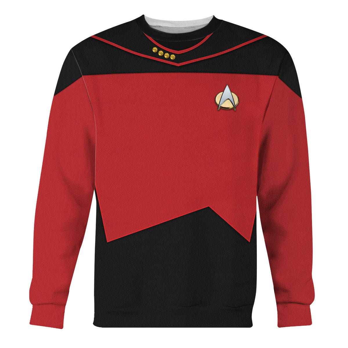 Star Trek Picard The Next Generation Red Costume Cool - Sweater - Ugly Christmas Sweater
