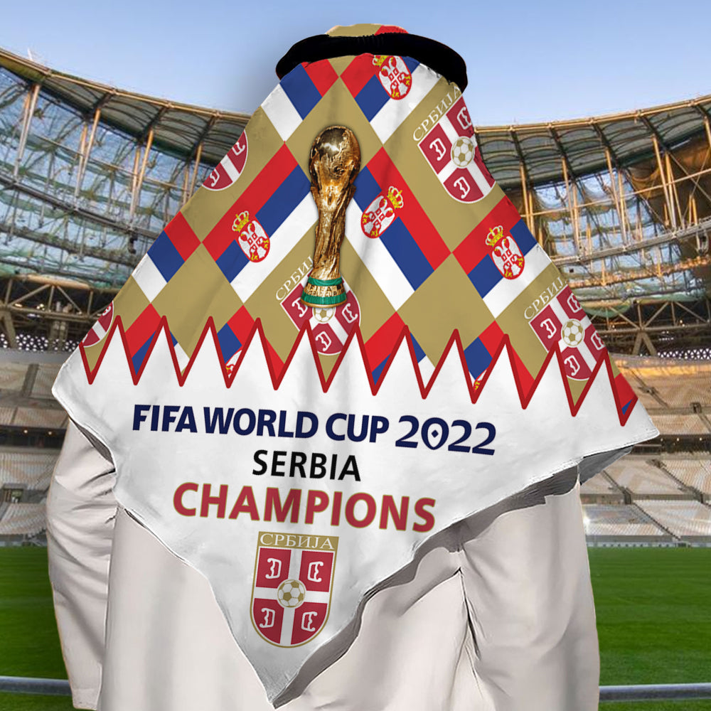 World Cup 2022 Serbia Champions - Keffiyeh - Owls Matrix LTD