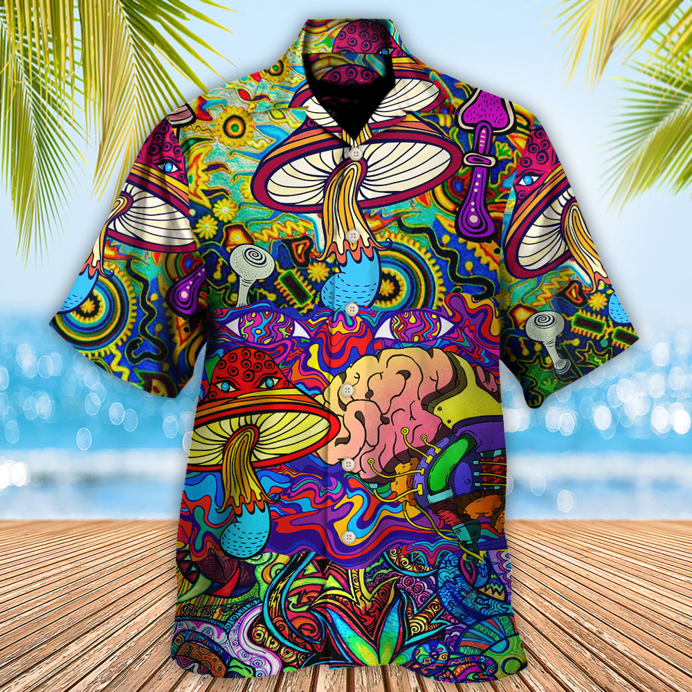 Hippie Mushroom Colorful Lover - Hawaiian Shirt - Owls Matrix LTD