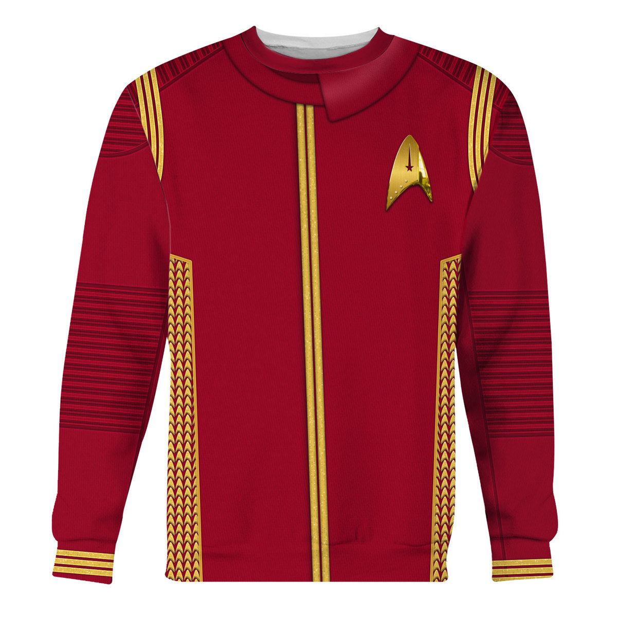 Star Trek Operations Lieutenant Commander Gold Cool - Sweater - Ugly Christmas Sweater