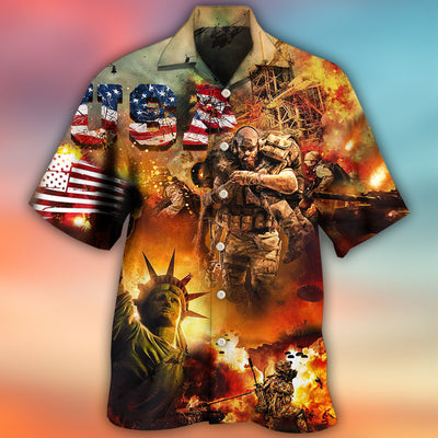 Veteran America Independence Day Veteran USA - Hawaiian Shirt - Owls Matrix LTD