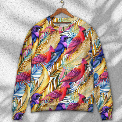 Cardinal Tropical Life Basic - Sweater - Ugly Christmas Sweaters - Owls Matrix LTD