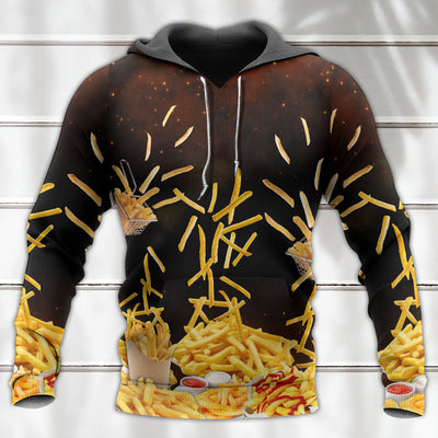Food French Fries Fast Food Delicious - Hoodie - Owls Matrix LTD