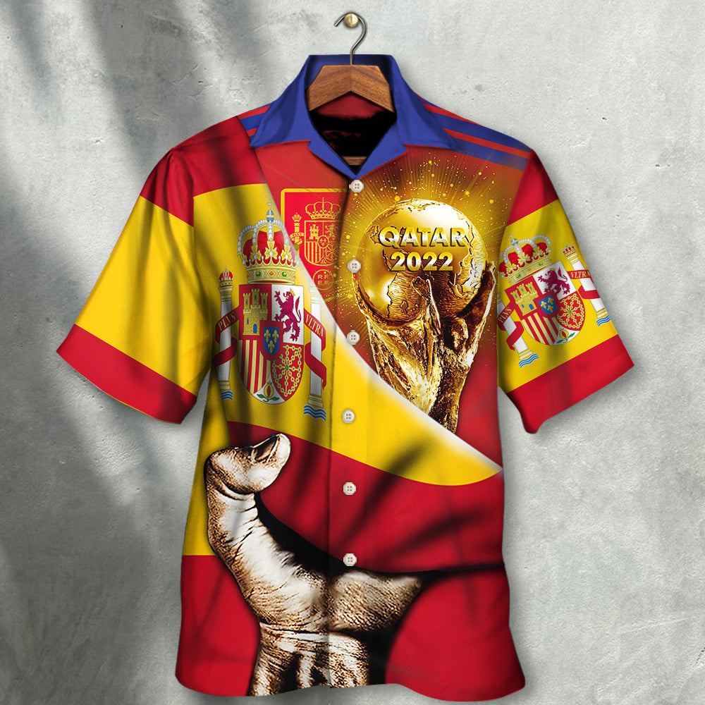 World Cup Qatar 2022 Spain Will Be The Champion Flag Vintage - Hawaiian Shirt - Owls Matrix LTD