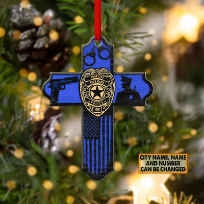 Police Proud To Be A Police Officer Personalized - Custom Shape Ornament - Owls Matrix LTD