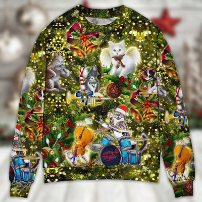 Cat Merry Christmas Angel - Sweater - Ugly Christmas Sweaters - Owls Matrix LTD