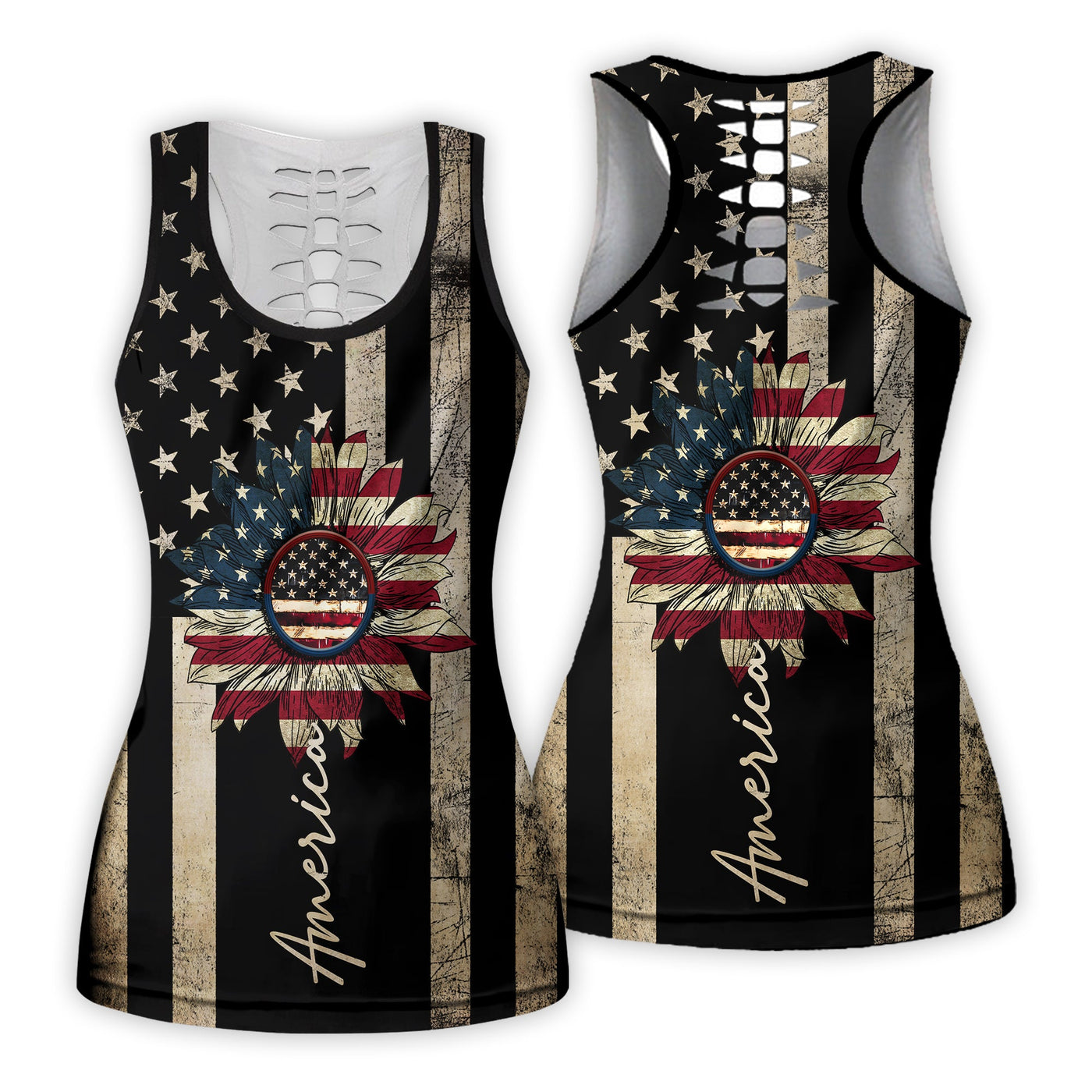 America Independence Day Happiness - Tank Top Hollow - Owls Matrix LTD