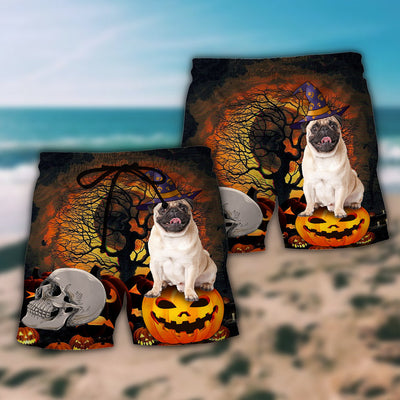 Halloween Pug My Lovely Dog - Beach Short - Owls Matrix LTD