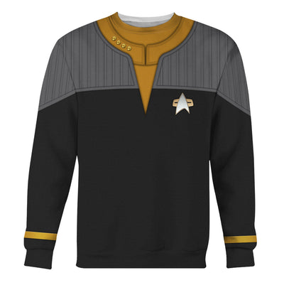 Star Trek Standard Uniform 2370s Operations Division Cool - Sweater - Ugly Christmas Sweater