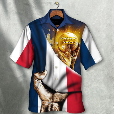 World Cup Qatar 2022 France Will Be The Champion Flag Vintage - Hawaiian Shirt - Owls Matrix LTD