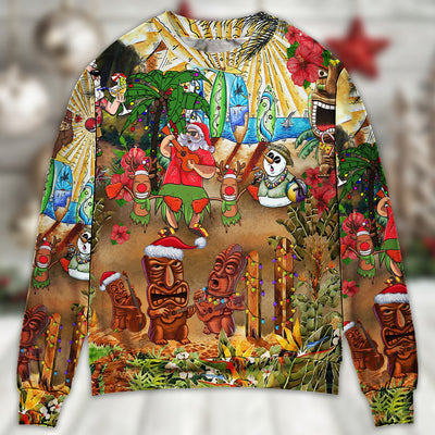 Christmas Mele Kalikimaka From Hawaii - Sweater - Ugly Christmas Sweaters - Owls Matrix LTD