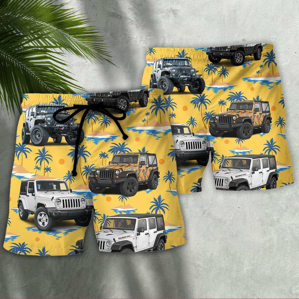 Jeep Stunning Tropical Style - Beach Short - Owls Matrix LTD