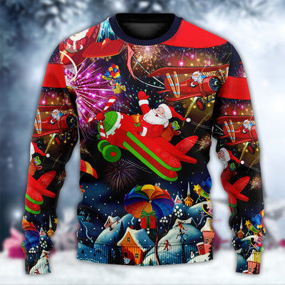 Christmas Spreading Love Santa - Sweater - Ugly Christmas Sweaters - Owls Matrix LTD