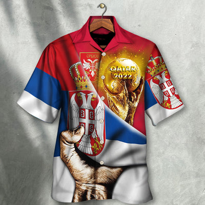 World Cup Qatar 2022 Serbia Will Be The Champion Flag Vintage - Hawaiian Shirt - Owls Matrix LTD