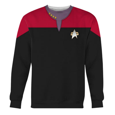 Star Trek Voyager Red Costume Cool - Sweater - Ugly Christmas Sweater